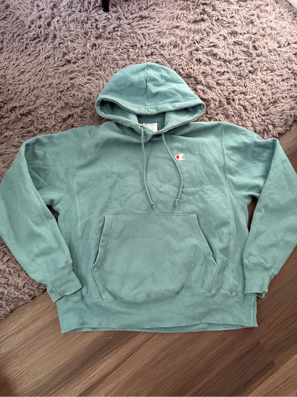 Champion Men's Mint Green Pullover Hoodie